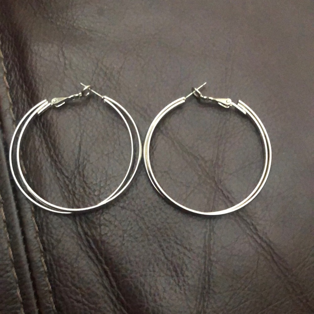 Silver Hoop Earrings